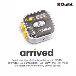 digitek DIGITEK® (LED-D10W RGB) 10W Portable Multi Color Mini LED Video Light with 3 Color Modes, 360° Rotation, Magnetic Absorption, 2500-9000K Color Temperature, 2Hrs Battery Life, Camera & Tripod Mountable image 2