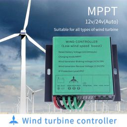generic Wind Turbine Generator Controller - IP67 Water Resistant 12V/24V Automatic Controller with Safe Protection | Adjustable Wind Turbine Charge Controllers for image 2