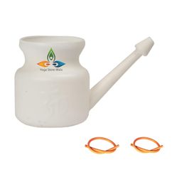 Yoga Store Wala Jal Neti Pot with Rubber Neti (540 ML White) image 1