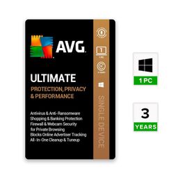 AVG Ultimate (Total Security Suite , PC Cleaner & AntiTracker) (1 PC | 3 Years) (Email Delivery in 2 hours- No CD) image 1