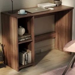 Wakefit Study Table | 1 Year Warranty | Computer Table, Office Table for Home, Desk, Work Table for Home Office, Wooden Study Table, Table with 2 Open Shelves and Free Installation (Nayena - Brown) image 1