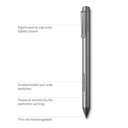 Wacom Bamboo Ink-Active Stylus (2nd Generation, with 4,096 Pressure Levels for Natural Writing & Making Notes on Pen-Compatible Touchscreen Devices with Microsoft Windows 10), Gray image 4