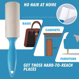 Nyrwana Lint Roller for Clothes |Set Of 6 Rolls| Lint Remover Roller, Lint Remover for Clothes Roller, Reusable Lint Roller, Cloth Remover Lint Roller, Portable Lint Roller, 50 Sheets Each Roll (Blue) image 2