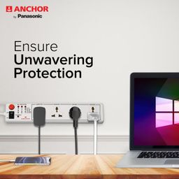 Anchor by Panasonic 4 way 6A International Socket with Single Switch | 4 Way Extension Board with 4 Mtr Extension Cord | Multi Plug Socket for Home Wall, Office (22048) image 4