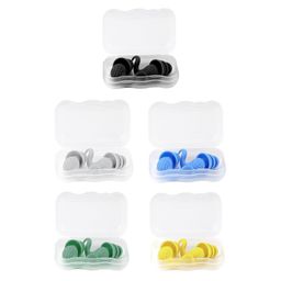 merishopp Swimming Ear Plugs with Box Reusable for Sleeping Diving Bathing Black image 2