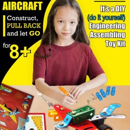 sartham SARTHAM, Little Engineer - Mechanical Kit for Juniors - Aircraft, Age 8+, Multicolour image 3