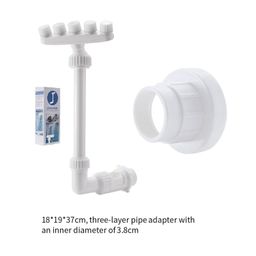 Swimming Pool Waterfall Fountain Spray Fitting Replace Backyard 360 Rotating Three Layer Adapter image 2