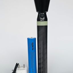 Gunlite Troy led Rechargeable LED Torch with Battery and Charger, Black image 3