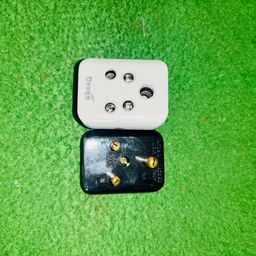 generic 3 Pin Plug – Heavy-Duty Multiplug Adapter for Home & Office Appliances Durable (White-Black) image 1