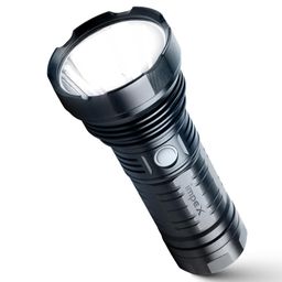 Impex Rechargeable Torch Flashlight Ultra X20 | Ultra Bright LED Light 20 Watts and 6600 MAh Battery for trecking, Hunting, Camping | C Type Charger | 2 Year Warranty image 1