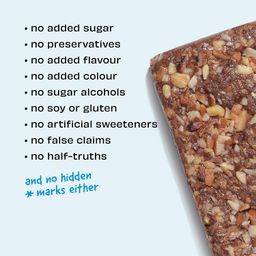 The Whole Truth - Energy Bars - Fudge All! | Pack of 6 x 40g | 2 Almond Choco Fudge, 2 Peanut Choco Fudge, 1 Cocoa Cranberry Fudge | Dairy Free | No Added Sugar | All Natural image 5