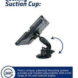 PIVOT Single Suction Cup Mount - Curved Arm - Supports Multi-Angle Display and Viewing - for Professional Pilots, General Aviation image 4