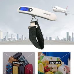 Ant Esports AELS020 Portable Digital Luggage Scale, 50Kgs Hanging Baggage Scale with Backlit LCD Display, Portable Suitcase Weighing Scale, Travel Luggage Weight Scale with Strong Straps for Travelers image 4