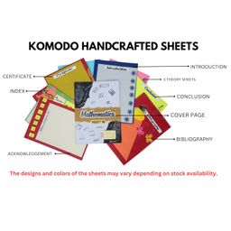 komodo craft KOMODO Handcrafted Project Sheets/Mathematics / A4 Size Sheets / 180 GSM/Pack For 10 Sheets/Ideal For School Project, Stationery/Students image 3