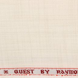 raymond Trouser Fabric 1Pc 1.3Meter Trouser Length for Men's Solid White Design name Quest with 0-Degree Pen and G&S Keychain image 4