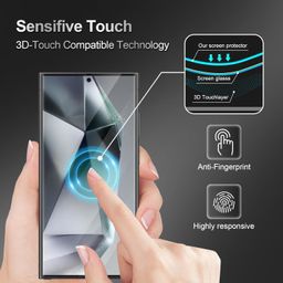 opentech OpenTech® Military-Grade Tempered Glass Screen Protector Compatible for Samsung Galaxy S24 Ultra with Edge to Edge Coverage and Easy Installation kit image 3
