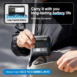 hirobot 2025 Newest 3Inch Bluetooth Thermal Label Printer+Receipt Printer(2in1), 80mm Receipt & 3Inch Label Printer, Wireless Print Various Label(Adjustable Size), Support Android/iPhone/Windows/Mac image 4