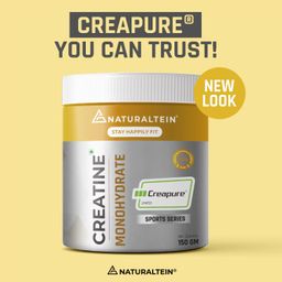 NATURALTEIN Creatine Monohydrate Unflavoured (150 Grams, 50 servings) Creapure Creatine Monohydrate For Increases Muscle Size & Strength | Fast Recovery | Enhanced Physical Performance image 5
