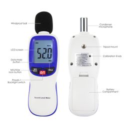 Decibel Meter, Bluetooth-Enabled Digital Sound Level Meter Portable SPL Meter 30~130dBA Range MAX/MIN Data Hold with LCD Display Backlight for Home, School and Workplace to Accurate Sound Measurement image 3