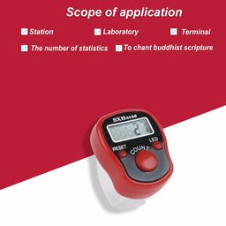 Aim Emporium Manual Digital Hand Tally Counter/Finger Counter with Led Light Color Red image 2