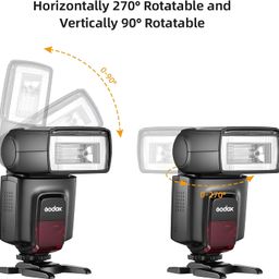 Godox TT560II Wireless 433MHz GN38 Camera Flash Speedlite Light with Built-in Receiver with RT Transmitter Compatible for Canon Nikon Sony Olympus Pentax Fuji DSLR Cameras with Standard Hot Shoe image 2