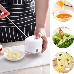 potency Potency® Manual Food Processor Vegetable Chopper Hand Pull String Onion Chopper Mini Mincer Cutter with Container for Garlic, Fruits, Salad, Herbs, Nuts, Hamburger, Lettuce, Hummus and Cilantro image 2