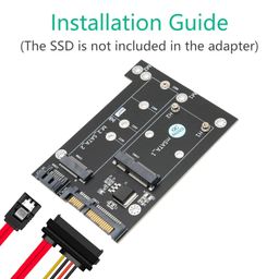sojare Adapter Card MSATA M.2 NGFF SSD to Dual SATA3 Fast Reading Speed ​​Converter 520MB/s Plug and Play Support M.2(NGFF) SSD image 2