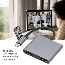 care case CARE CASE® USB-C to Dual HDMI Adapter 4K @60hz,Type C to HDMI Converter Compatible MacBk/McBook Pro 2019/2018/2017,McBuk Air 2018,Sung GalaxyMore USB C Device - TD-310TC image 4