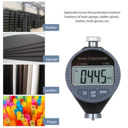 UniMarket® Portable 0-100HC Shore C Hardness Tester Meter Digital Durometer Scale for Sponge Soft Material with Large LCD Display'$ image 2