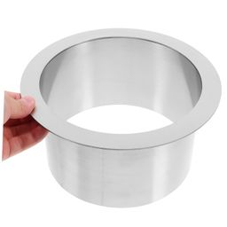 Zerodeko Drop-in Trash Chute, Stainless Steel Balance Flap Cover Round Built-in Countertop Waste Trash Chute Bottomless Embedded Trash Bin for Home Restaurant 20cm image 2