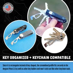 Keyport MOCA 10-In-1 Key Tool - Keychain Multi-Tool (Bottle Opener - Screwdriver - Cord Cutter - Box Opener - Scoring Tool - Hex Bit Driver - Wrench x 3 - Ruler) TSA Friendly, Keyport Pivot Compatible image 5
