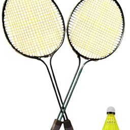 generic Badminton Racket Set with 6 Nylon Shuttlecocks image 1