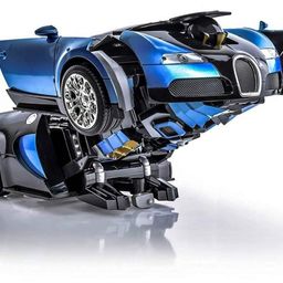 TEC TAVAKKAL Plastic Battery Operated Converting Car to Robot, Robot to Car Automatically, Robot Toy, with Light and Sound for Kids Indoor and Outdoor 3 Year, Pack of 1 (Blue) image 4