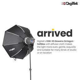 digitek Digitek® (DSB-65 Bowens) Portable Bowens Octagon Softbox with Double Diffuser Cloth, Compatible with All Bowens Mounts, Easy Install/Detach, Includes Carry Bag, for Studio Flashes & Continuous Light image 2