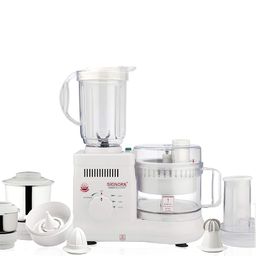 Signora 10001 700 Watts Food Processor with 3 Jars, White image 1