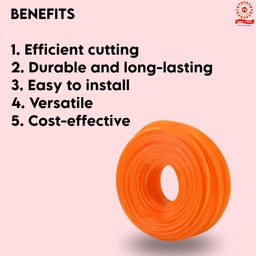 sadaiv nipun dil se desh seva Sadaiv Nipun 2.4MM 50 Mtr Round Trimmer Line Grass Cutter Accessories, 2.4mm Round String Petrol Grass Trimmer Grass Trimmer Line Nylon Cord Wire Grass Cutter Accessories Tools image 3