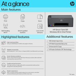 HP Smart Tank 581 All-in-one WiFi Colour Printer with 2 Extra Black Ink Bottles(Upto 12000 Black and 6000 Colour Prints)and 1 Year Extended Warranty with PHA Coverage.Print,Scan &Copy for Office/Home image 5