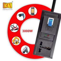 MX 16 amp Extension Cord Single Socket Extension Board 6amp - 16amp to 5amp Plug Heavy Duty Power Cord 10 Meter (3000W) with 32amp MCB Switch (0.75 Sq.mm ISI Marked) AC Line Fault Detector image 4