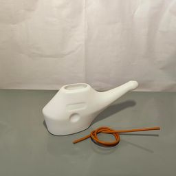 Nitesh Cell Point Plastic Jala Neti Pot and Rubber Sutra Neti Combo (Pack of 1) image 2