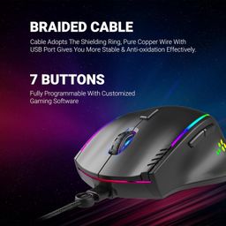 Ant Esports USB GM600 RGB Wired Programmable Gaming Mouse 6 DPI Sensitivity Level Adjustments up to 7200 DPI Equipped with HUANO Mouse switches image 4