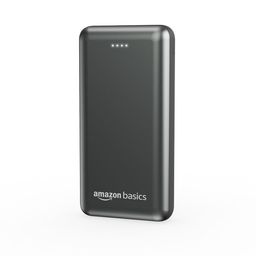 Amazon Basics 20000 mAh Power Bank | 22.5W Fast Charging | Dual Output & Input | Charge 3 Devices Simultaneously | for Smartphones, TWS Earbuds, Speakers, Tablets (Metallic Grey) image 1