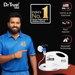 Dr Trust USA Compressor Nebulizer Machine Complete Kit for Adults and Kids with Mask (White) image 2