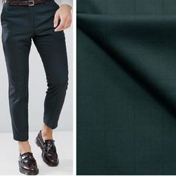 Pri & Su CottLinns Polyviscose Solid Shade/Color Trouser Fabric Unstitched,1 (m Green 000909) image 1