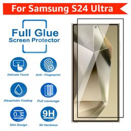 POPIO Tempered Glass Screen Protector Compatible For Samsung Galaxy S24 Ultra Cellphone (Black) Edge To Edge Coverage With Easy Installation Kit image 4