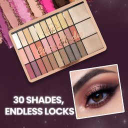 Shryoan Color Studio Eyeshadow & Highlighter Palette | 30 Colorful Shimmer Eyeshadow & 3 Highlighter | Highly Pigmented & Shimmery Matte Finish | 38 gm (Shade-01) image 3