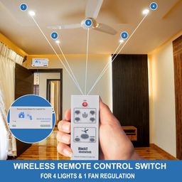 Blackt Electrotech BT16C Update Wireless Remote Control Switch System for 4 Lights and 1 Fan Speed Regulation (New IR Fan Display) image 5
