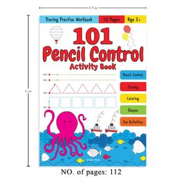 101 Pencil Control Activity Book For Kids: Tracing Practise Book Age 2+ image 3