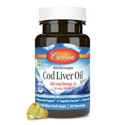 Carlson Labs Norwegian Cod Liver Oil, Natural Source of Vitamins A and D, 100 Softgels image 5