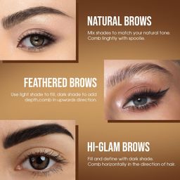 Colors Queen Eyebrow Styling Kit with 5 Highly Pigmented Shades and 1 Wax, Spoolie, Eyebrow Pencil, Eyebrow Stencil, Hair Plucker & Angular Brush (Palette) image 4