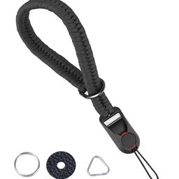 Wrist and Hand Strap Rope for Instant, SLR, and Small Mirrorless Cameras - Black image 1